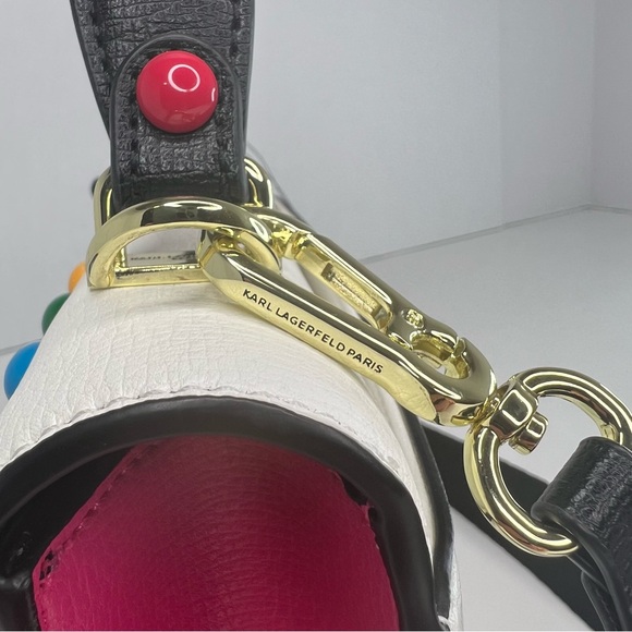 Karl Lagerfeld Paris Simone Rainbow Studded Crossbody - Picture 7 of 14